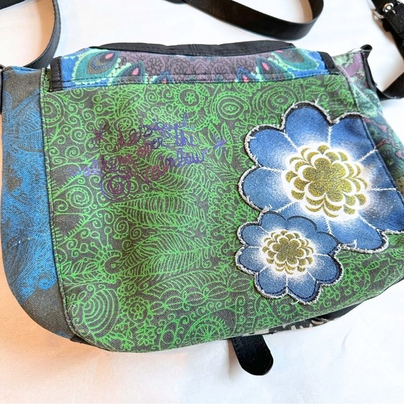 Desigual Bag boho floral Walking Over The Rainbow cross body bag Patchwork Purse - Picture 6 of 11
